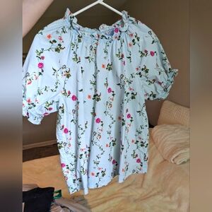 Hill House Kit Top in Pond Floral